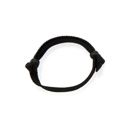 Pulsera ajustable en poliéster con nudo y accesorio ref 4123 - Negro