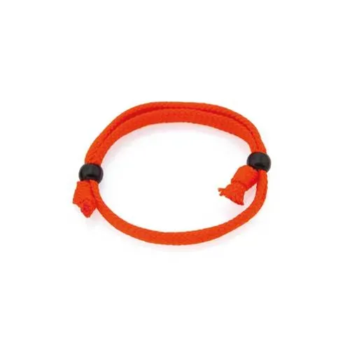 Pulsera ajustable en poliéster con nudo y accesorio ref 4123 - Rojo