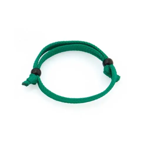 Pulsera ajustable en poliéster con nudo y accesorio ref 4123 - Verde