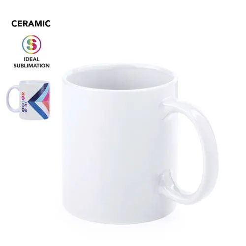 Taza de cerámica blanca para sublimación ref 3893