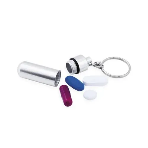 Llavero pastillero diseño discreto en aluminio ref 3168 - 02