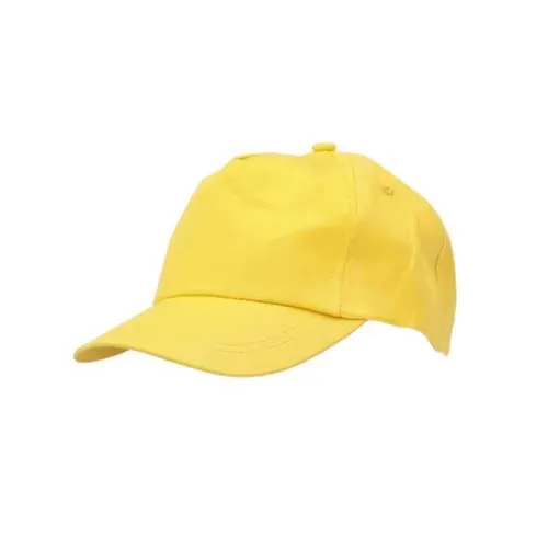 Gorra para niño de 5 paneles con cierre ajustable ref 3329 - Amarillo