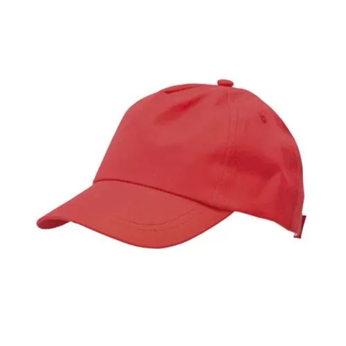 Gorra para niño de 5 paneles con cierre ajustable ref 3329 - Rojo