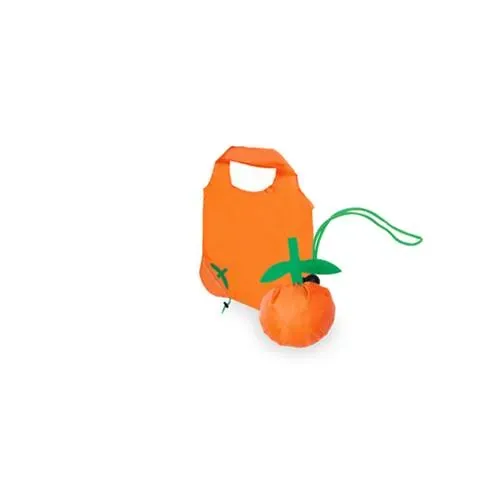 Bolsa plegable de frutas coloridas con cordón ref 3365 - Naranja