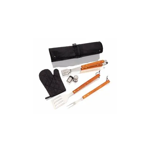 Set de barbacoa 7 accesorios con estuche resistente ref 3382