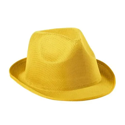 Sombrero de poliéster con cómoda cinta interior ref 3575 - Amarillo