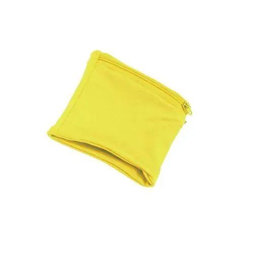 Muñequera de microfibra con bolsillo de cremallera ref 3618 - Amarillo