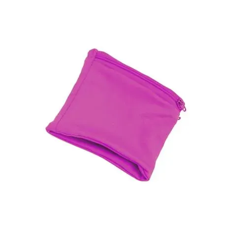 Muñequera de microfibra con bolsillo de cremallera ref 3618 - Fucsia