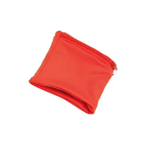 Muñequera de microfibra con bolsillo de cremallera ref 3618 - Rojo