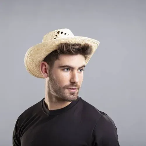 Sombrero de paja blanco con cinta interior cómoda ref 8085 - 01