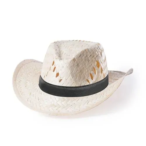 Sombrero de paja blanco con cinta interior cómoda ref 8085 - 02