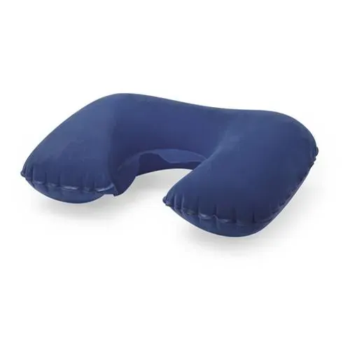 Almohadilla inflable para cuello de suave antelina ref 8772 - Azul