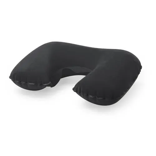 Almohadilla inflable para cuello de suave antelina ref 8772 - Negro