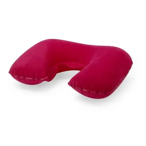Almohadilla inflable para cuello de suave antelina ref 8772 - Rojo