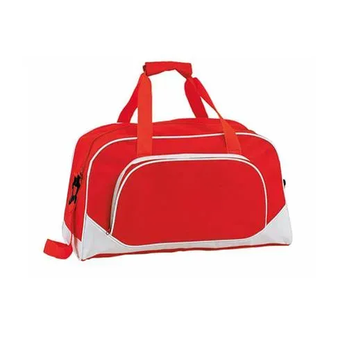 Bolso multiusos bicolor con cierre de cremallera ref 9146 - Rojo