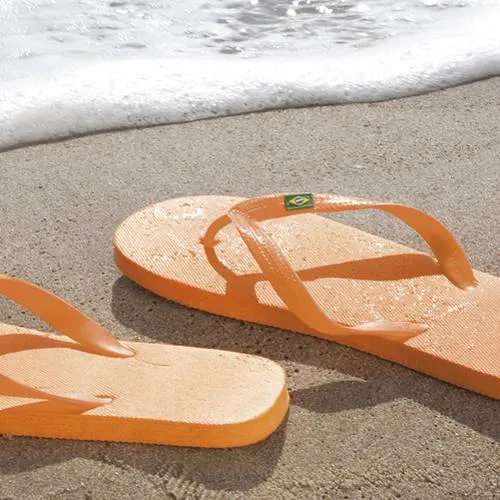 Chanclas EVA con tira de PVC y banderita brasileira ref 9343