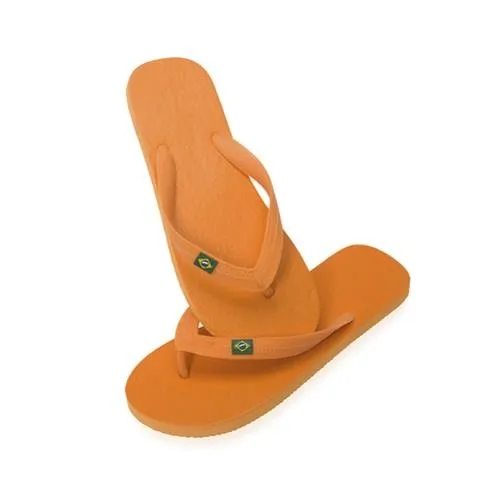Chanclas EVA con tira de PVC y banderita brasileira ref 9343