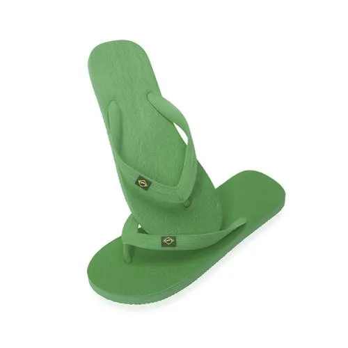 Chanclas EVA con tira de PVC y banderita brasileira ref 9343