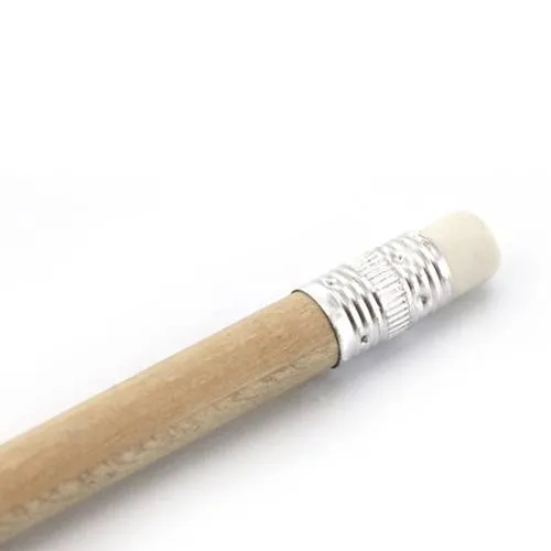 Minilápiz de madera con goma de borrar punta afilada ref 9607