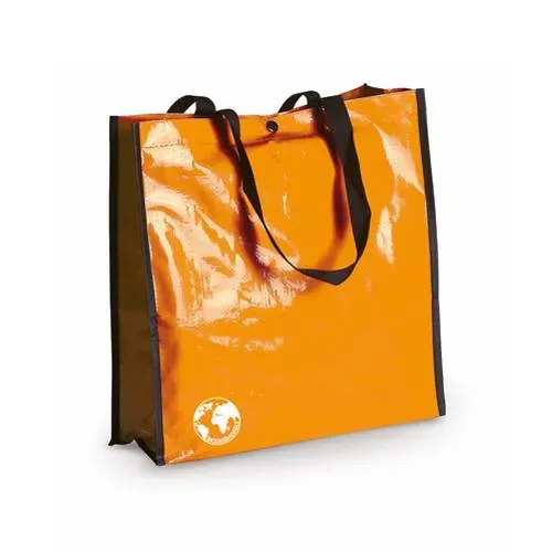 Bolsa biodegradable resistente con asas largas ref 9771 - Naranja