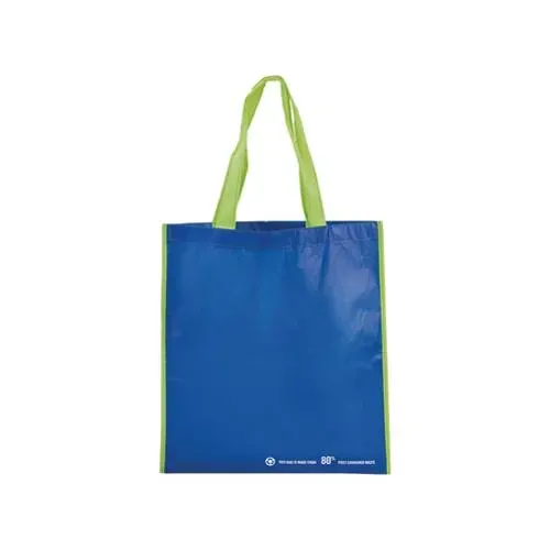 Bolsa PET reciclado con asas largas y resistentes ref 9848 - Azul