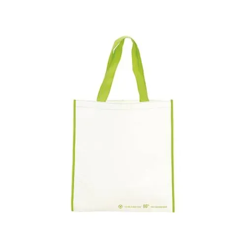 Bolsa PET reciclado con asas largas y resistentes ref 9848 - Blanco