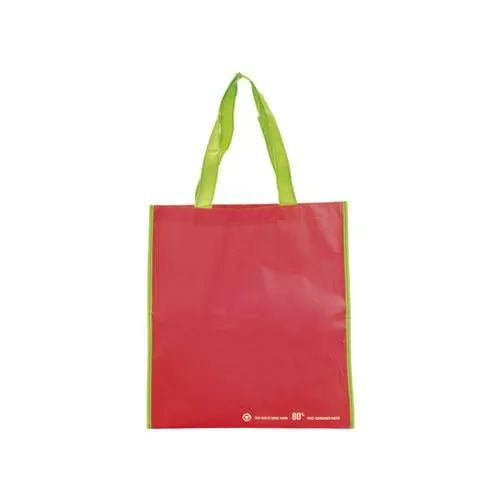 Bolsa PET reciclado con asas largas y resistentes ref 9848 - Rojo