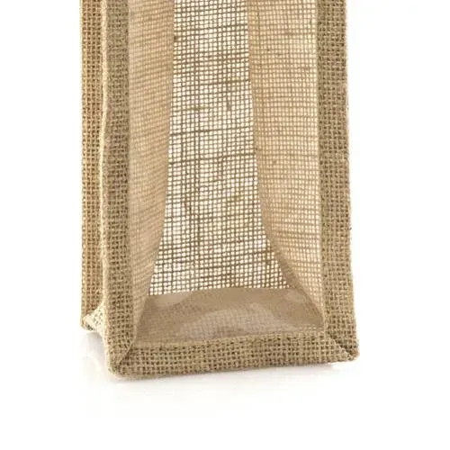Bolsa de yute laminado para botella de vino con ventana ref 3480 - 01