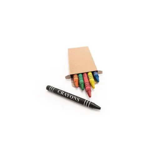 Set de 6 ceras de colores vibrantes en caja natural ref 8719 - 01
