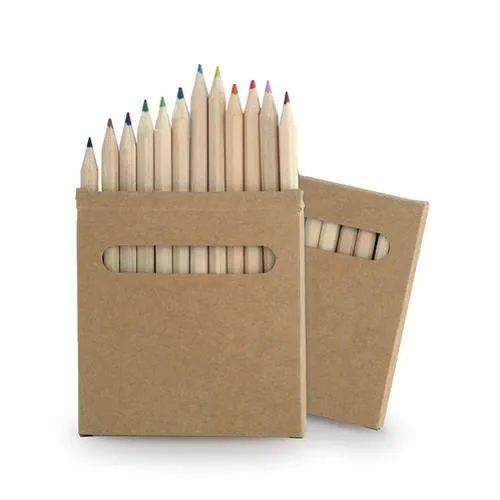 Set de 12 lápices de colores en caja con ventana ref 8584