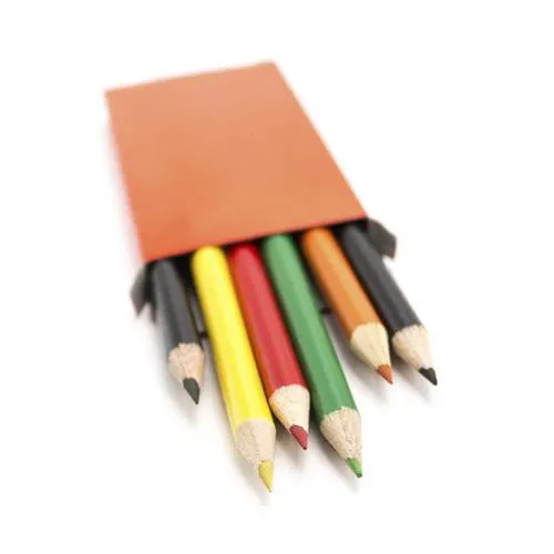 Set de 6 lápices de colores brillantes en caja ref 9830