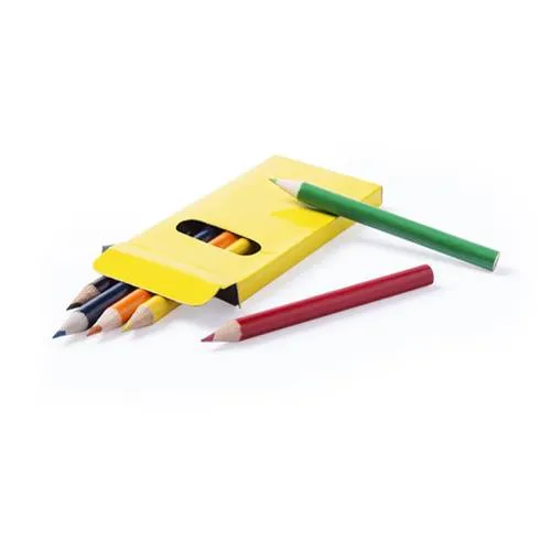 Set de 6 lápices de colores brillantes en caja ref 9830