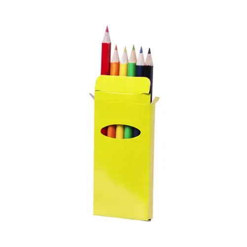 Set de 6 lápices de colores brillantes en caja ref 9830