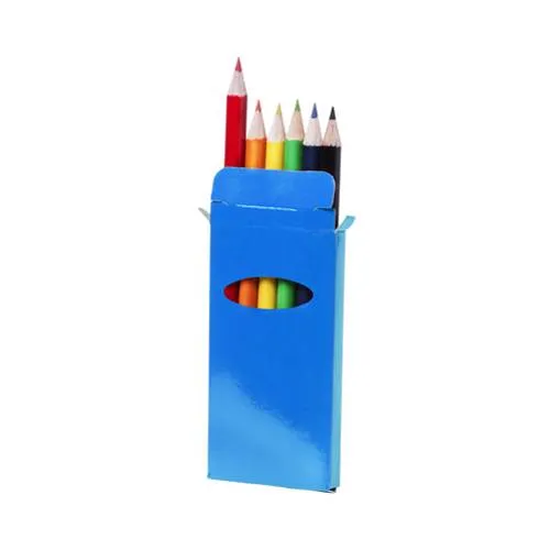 Set de 6 lápices de colores brillantes en caja ref 9830