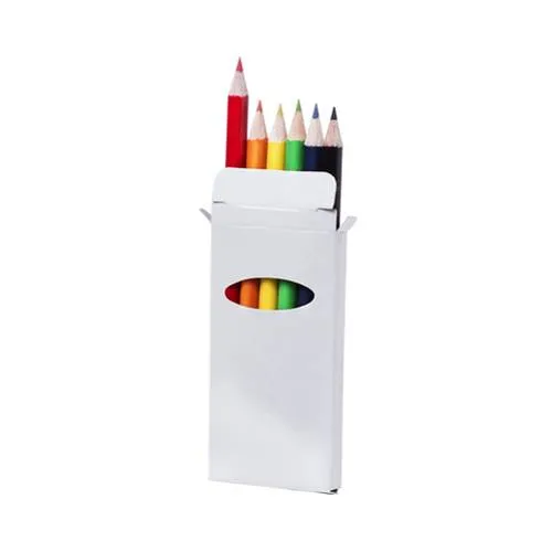 Set de 6 lápices de colores brillantes en caja ref 9830