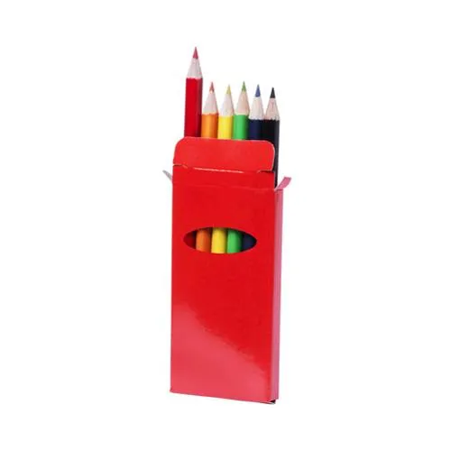 Set de 6 lápices de colores brillantes en caja ref 9830