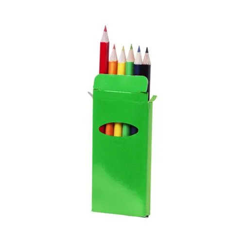 Set de 6 lápices de colores brillantes en caja ref 9830