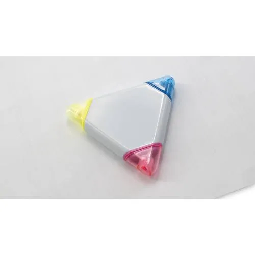 Marcador fluorescente triangular tres colores ref 3201