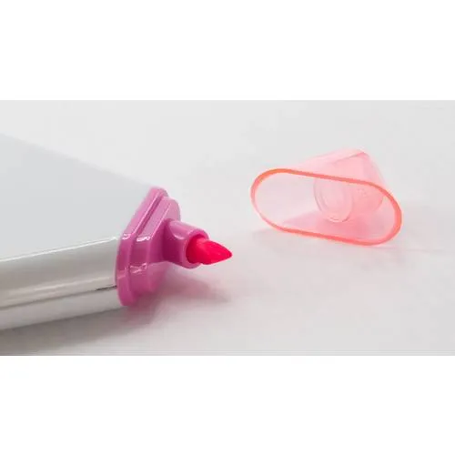 Marcador fluorescente triangular tres colores ref 3201