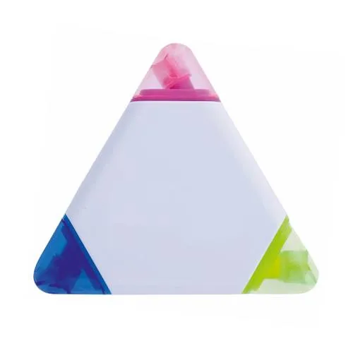 Marcador fluorescente triangular tres colores ref 3201