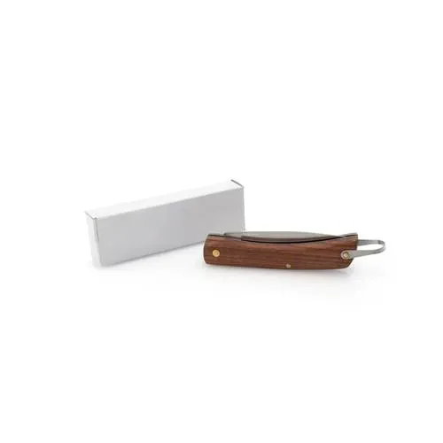 Navaja de acero inox con empuñadura de madera natural ref 9562 - 00