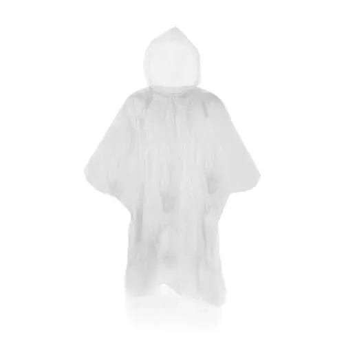 Poncho HDPE termosellado en vivos colores ref 3503 - Blanco