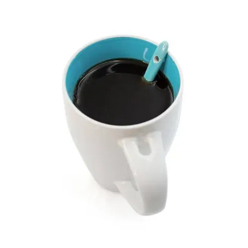 Taza de cerámica con cuchara integrada en colores vivos ref 9459 - 01