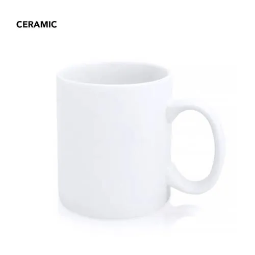 Taza de cerámica blanca de 370ml ideal para regalos ref 3144