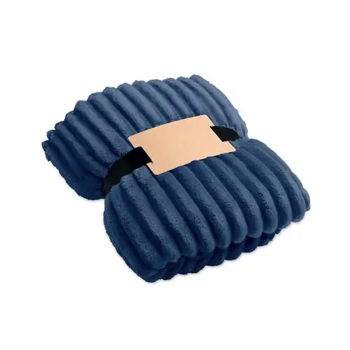 Manta de forro polar RPET a rayas Nieve ref mo3184 - Azul