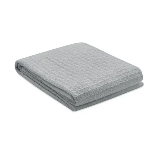 Manta waffle de algodón ligero en caja de regalo ref MO2049 - Front Gris