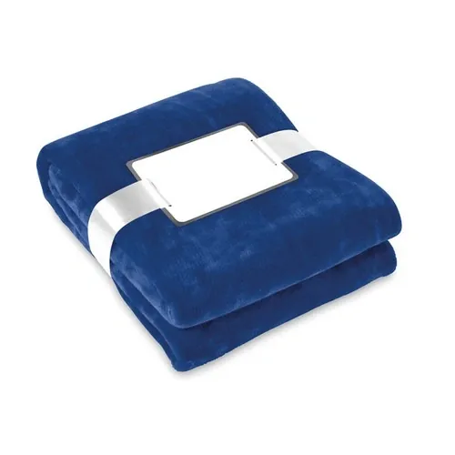 Manta de vellón de franela suave y personalizable ref MO9088 - Azul