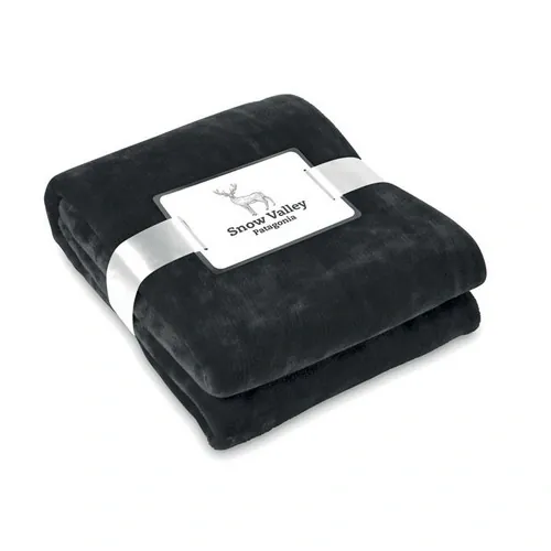 Manta de vellón de franela suave y personalizable ref MO9088 - Printed Negro