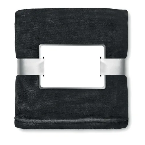 Manta de vellón de franela suave y personalizable ref MO9088 - Top Negro
