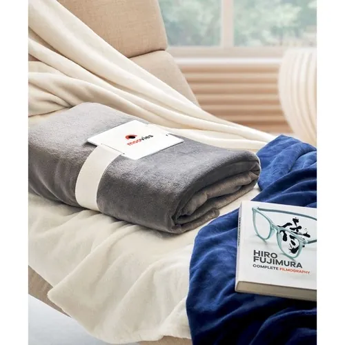 Manta de vellón RPET de 280 gr/m² con cinta imprimible ref MO6804 - Item Ambiant Picture Gris Piedra